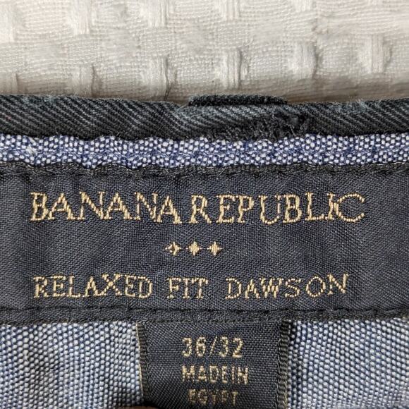 Banana Republic 36x32 Dawson Relaxed Fit Chino Pants Men Black Cotton Egypt - Picture 4 of 4